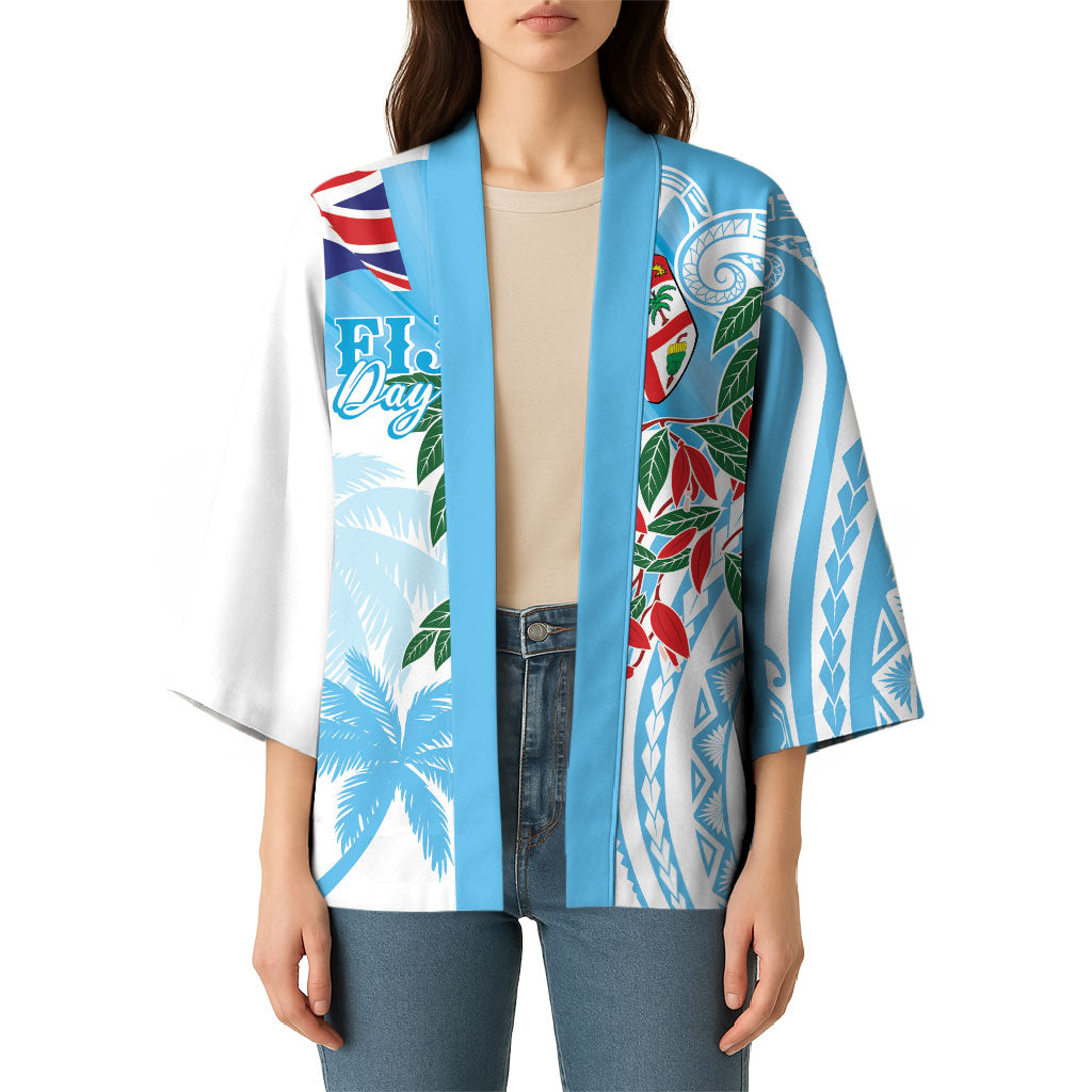 Bula Fiji Day Tagimaucia Palms Kimono Toso Mai Viti LT7 - Polynesian Pride