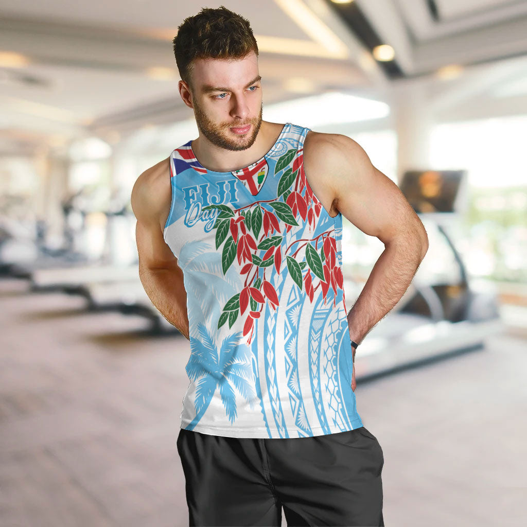 Bula Fiji Day Tagimaucia Palms Men Tank Top Toso Mai Viti LT7 Turquoise - Polynesian Pride