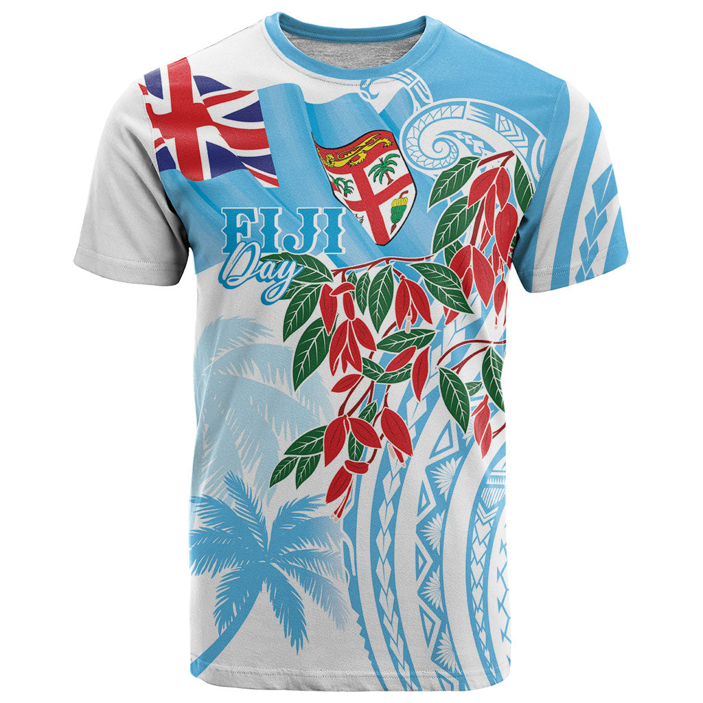 Bula Fiji Day Tagimaucia Palms T Shirt Toso Mai Viti LT7 Turquoise - Polynesian Pride