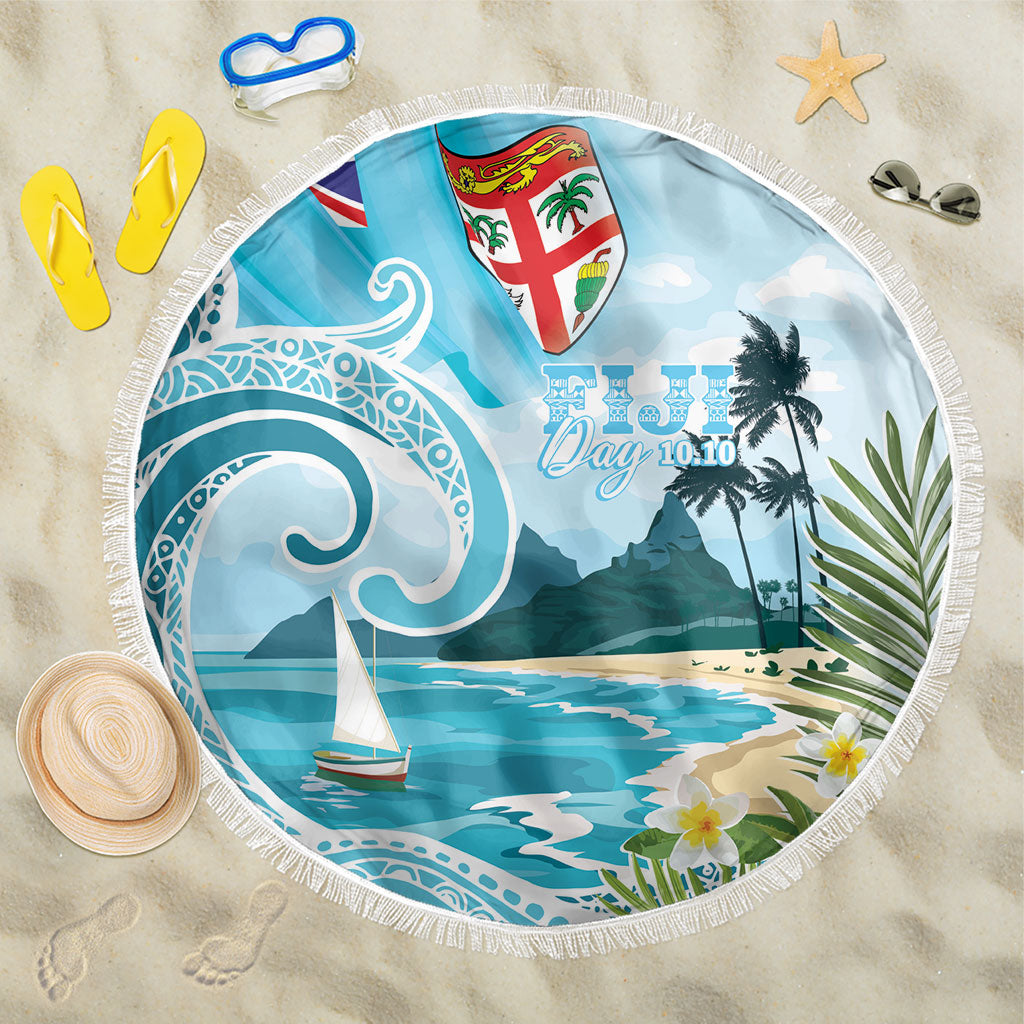 Bula Fiji Seascape Beach Blanket Fiji Day - Islands Heritage LT7 One Size 150cm Multicolor - Polynesian Pride