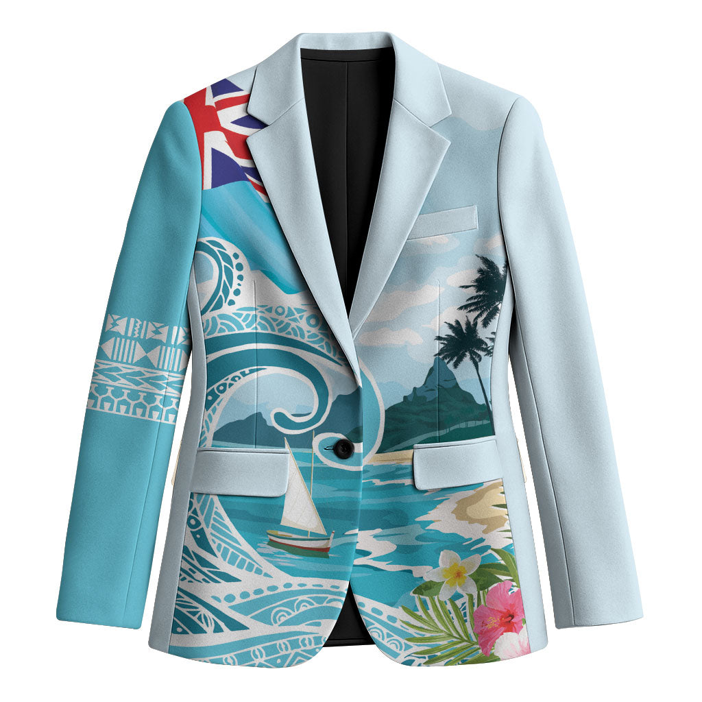 Bula Fiji Seascape Blazer Fiji Day - Islands Heritage LT7 Unisex Multicolor - Polynesian Pride