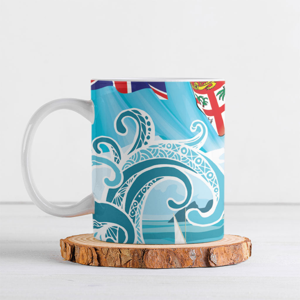 Bula Fiji Seascape Ceramic Mug Fiji Day - Islands Heritage LT7 Multicolor - Polynesian Pride