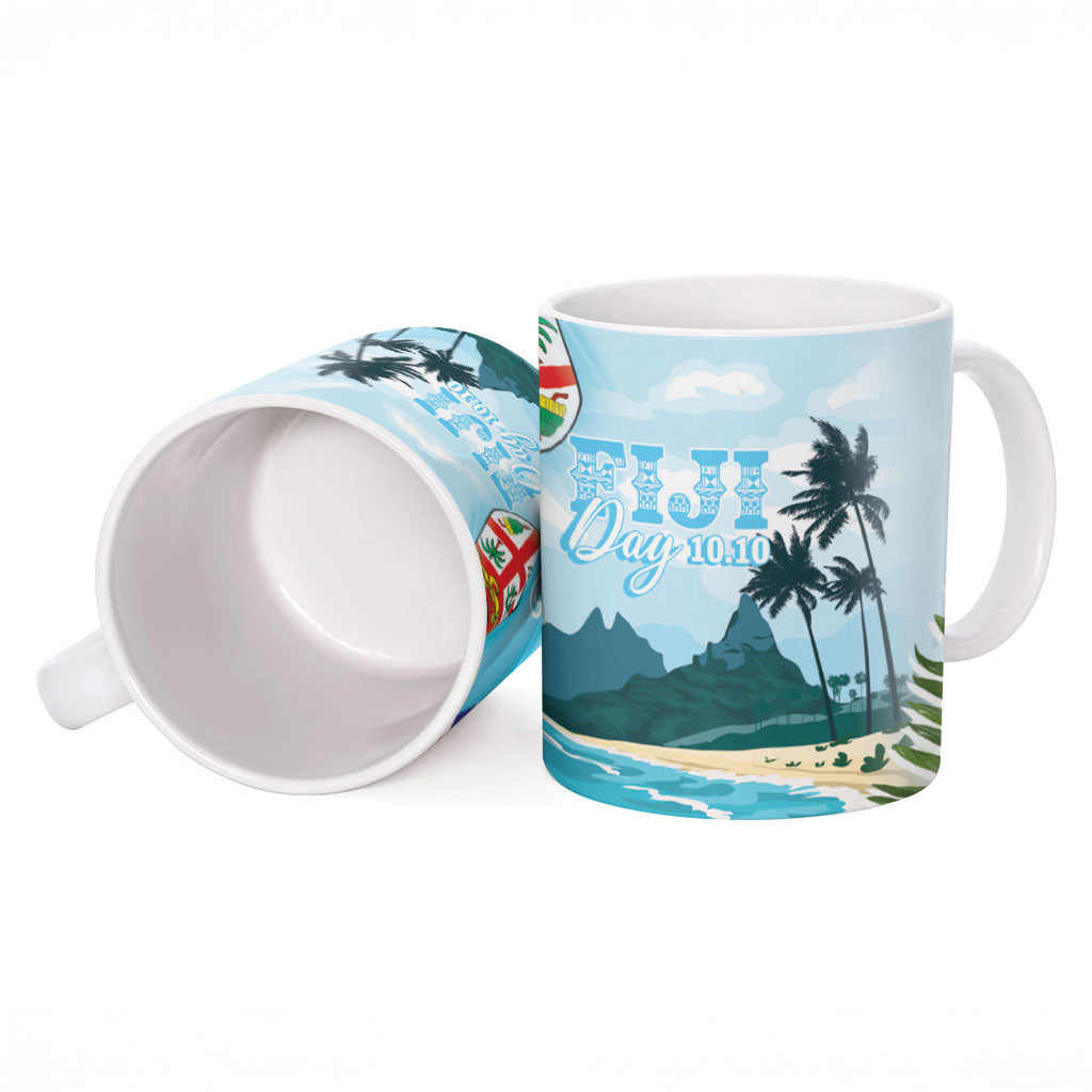 Bula Fiji Seascape Ceramic Mug Fiji Day - Islands Heritage LT7 - Polynesian Pride