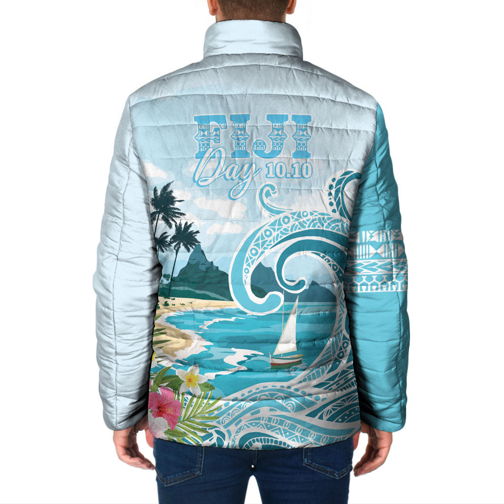 Bula Fiji Seascape Padded Jacket Fiji Day - Islands Heritage LT7 - Polynesian Pride