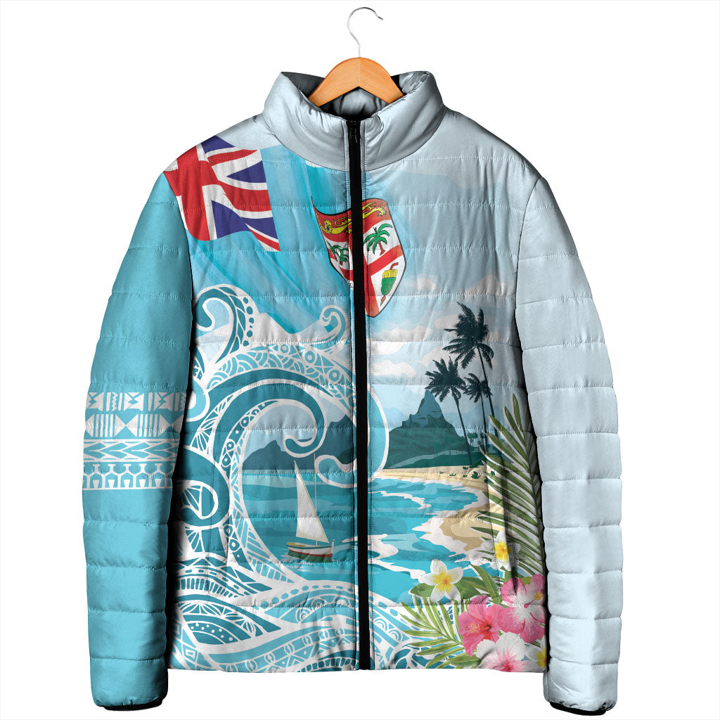 Bula Fiji Seascape Padded Jacket Fiji Day - Islands Heritage LT7 - Polynesian Pride