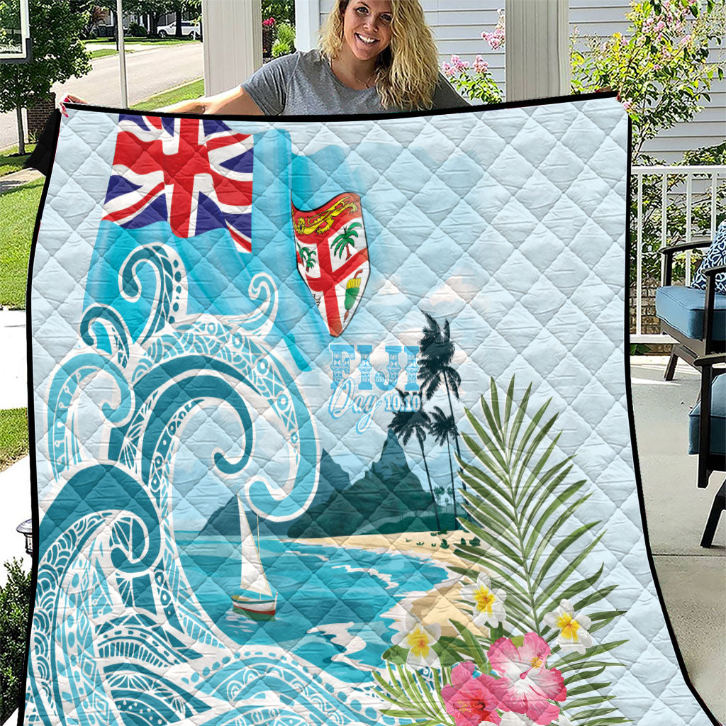 Bula Fiji Seascape Quilt Fiji Day - Islands Heritage LT7 Multicolor - Polynesian Pride