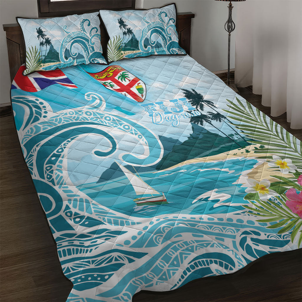 Bula Fiji Seascape Quilt Bed Set Fiji Day - Islands Heritage LT7 Multicolor - Polynesian Pride