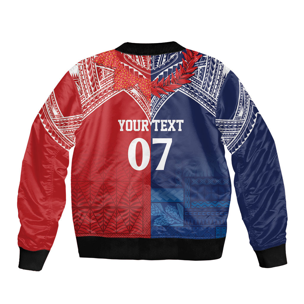 TokoUso Tonga Samoa Brothers Forever Custom Bomber Jacket Ulafala and Heilala Unity LT7 - Polynesian Pride