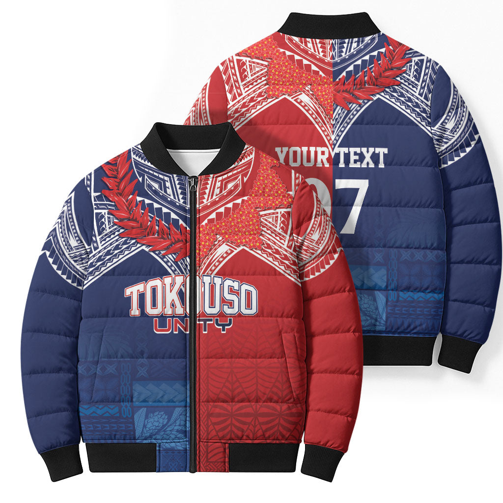 TokoUso Tonga Samoa Brothers Forever Custom Bomber Puffer Jacket Ulafala and Heilala Unity LT7 - Polynesian Pride