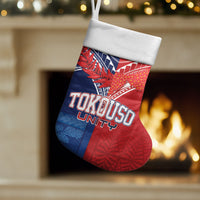 TokoUso Tonga Samoa Brothers Forever Christmas Stocking Ulafala and Heilala Unity LT7 Set of 2 Red Blue - Polynesian Pride