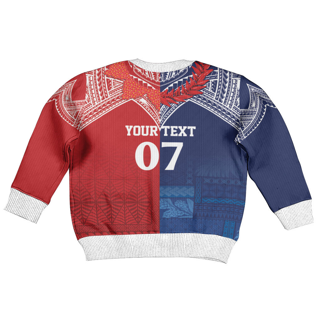 TokoUso Tonga Samoa Brothers Forever Custom Kid Ugly Christmas Sweater Ulafala and Heilala Unity LT7 - Polynesian Pride