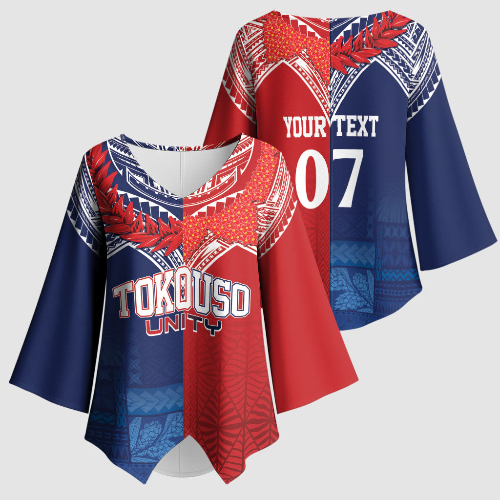 TokoUso Tonga Samoa Brothers Forever Custom Kimono Sleeve Blouse Ulafala and Heilala Unity LT7 - Polynesian Pride