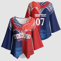 TokoUso Tonga Samoa Brothers Forever Custom Kimono Sleeve Blouse Ulafala and Heilala Unity LT7 - Polynesian Pride