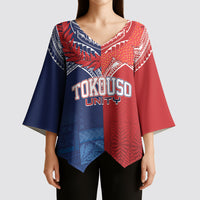 TokoUso Tonga Samoa Brothers Forever Custom Kimono Sleeve Blouse Ulafala and Heilala Unity LT7 - Polynesian Pride