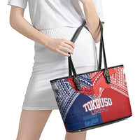 TokoUso Tonga Samoa Brothers Forever Leather Tote Bag Ulafala and Heilala Unity LT7 - Polynesian Pride