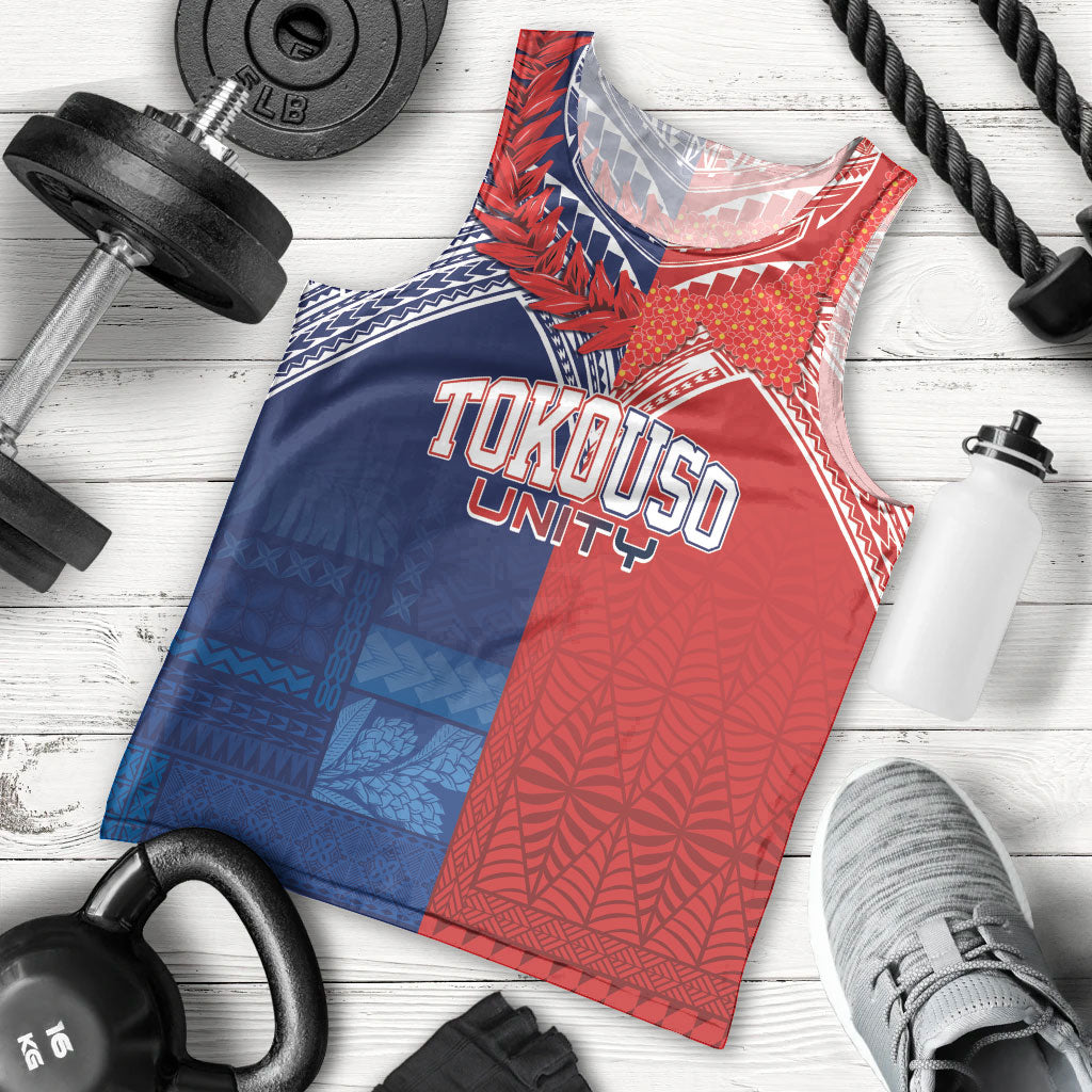 TokoUso Tonga Samoa Brothers Forever Custom Men Tank Top Ulafala and Heilala Unity LT7 - Polynesian Pride