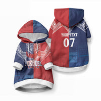 TokoUso Tonga Samoa Brothers Forever Custom Pet Hoodie Ulafala and Heilala Unity LT7 Pullover Red Blue - Polynesian Pride