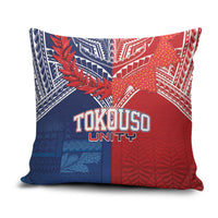 TokoUso Tonga Samoa Brothers Forever Pillow Cover Ulafala and Heilala Unity LT7 Red Blue - Polynesian Pride