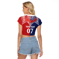 TokoUso Tonga Samoa Brothers Forever Custom Raglan Cropped T Shirt Ulafala and Heilala Unity LT7 - Polynesian Pride