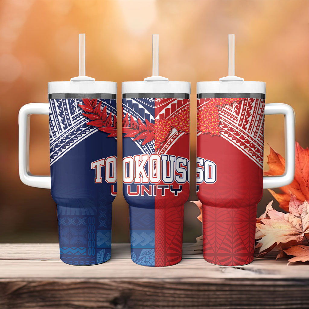 TokoUso Tonga Samoa Brothers Forever Tumbler With Handle Ulafala and Heilala Unity