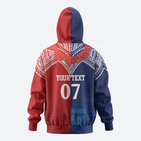 TokoUso Tonga Samoa Brothers Forever Custom Zip Hoodie Ulafala and Heilala Unity