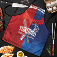 TokoUso Tonga and Samoa Apron Warriors War Clubs LT7 Blue Red - Polynesian Pride