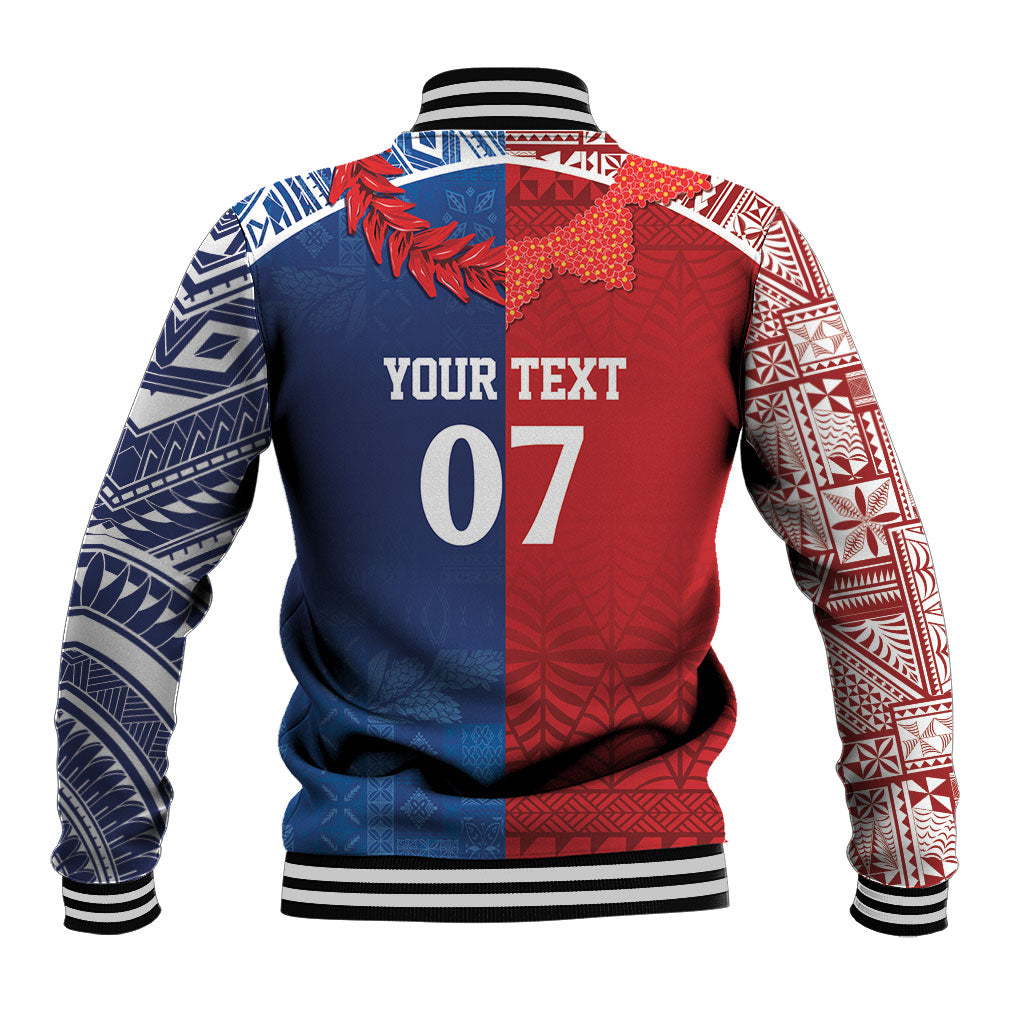 TokoUso Custom Tonga and Samoa Baseball Jacket Warriors War Clubs LT7 - Polynesian Pride