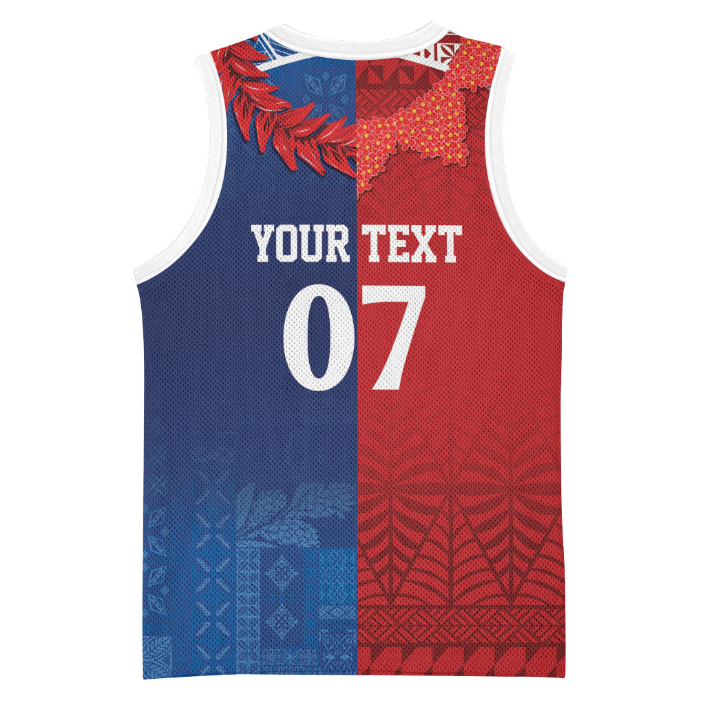 TokoUso Custom Tonga and Samoa Basketball Jersey Warriors War Clubs LT7 - Polynesian Pride