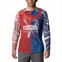 TokoUso Custom Tonga and Samoa Button Sweatshirt Warriors War Clubs LT7 - Polynesian Pride
