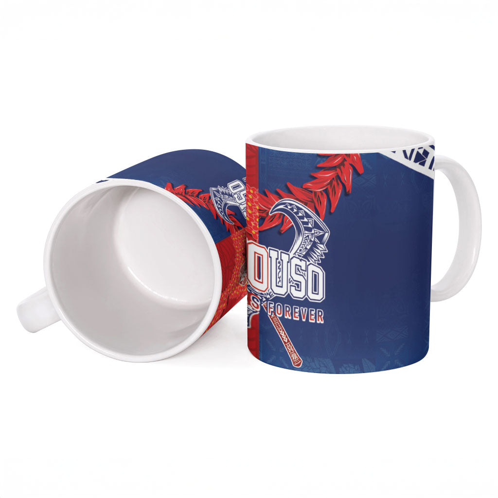 TokoUso Tonga and Samoa Ceramic Mug Warriors War Clubs LT7 - Polynesian Pride