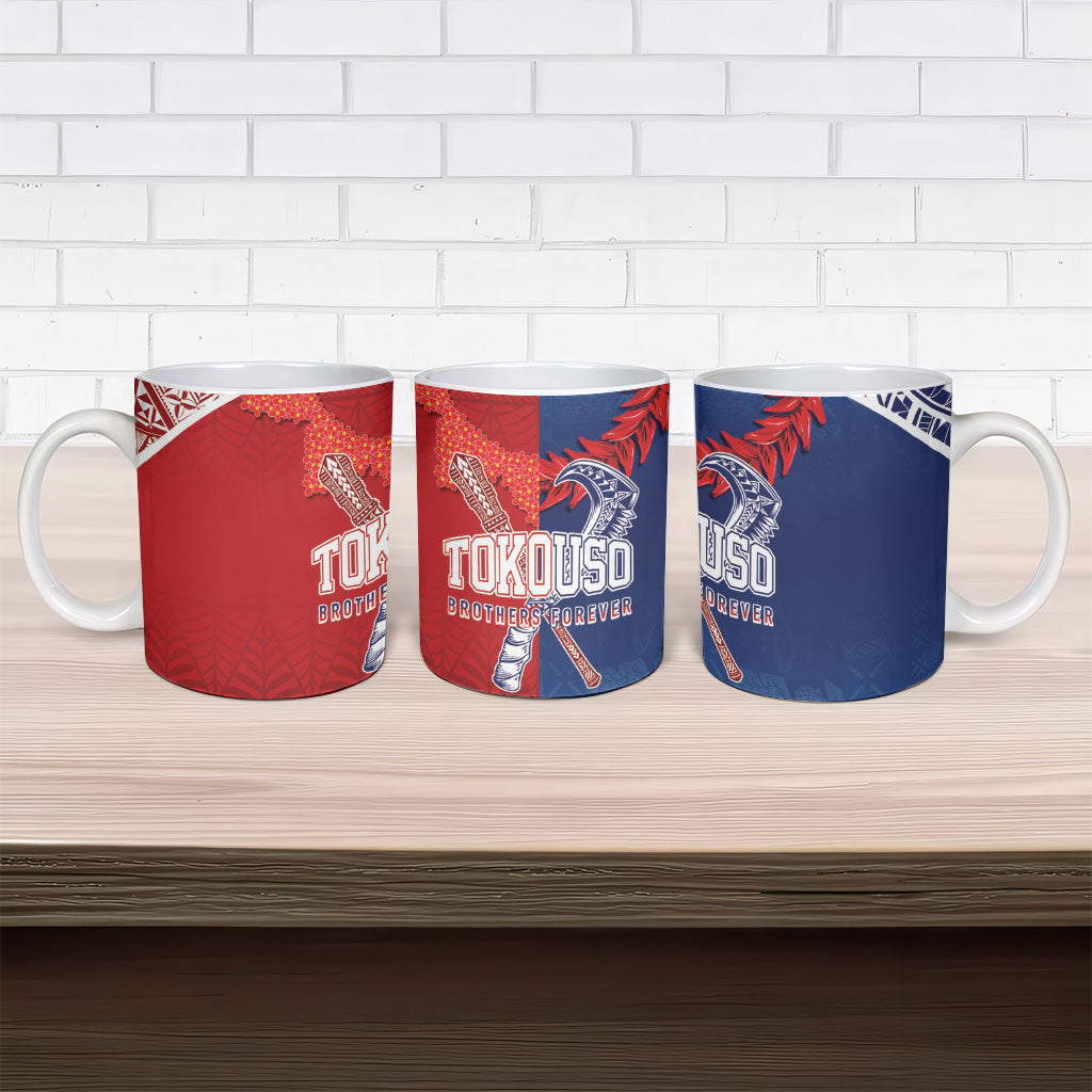 TokoUso Tonga and Samoa Ceramic Mug Warriors War Clubs LT7 - Polynesian Pride