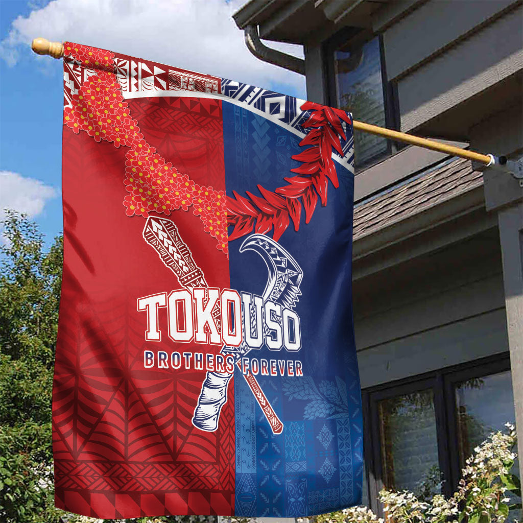 TokoUso Tonga and Samoa Garden Flag Warriors War Clubs LT7 - Polynesian Pride