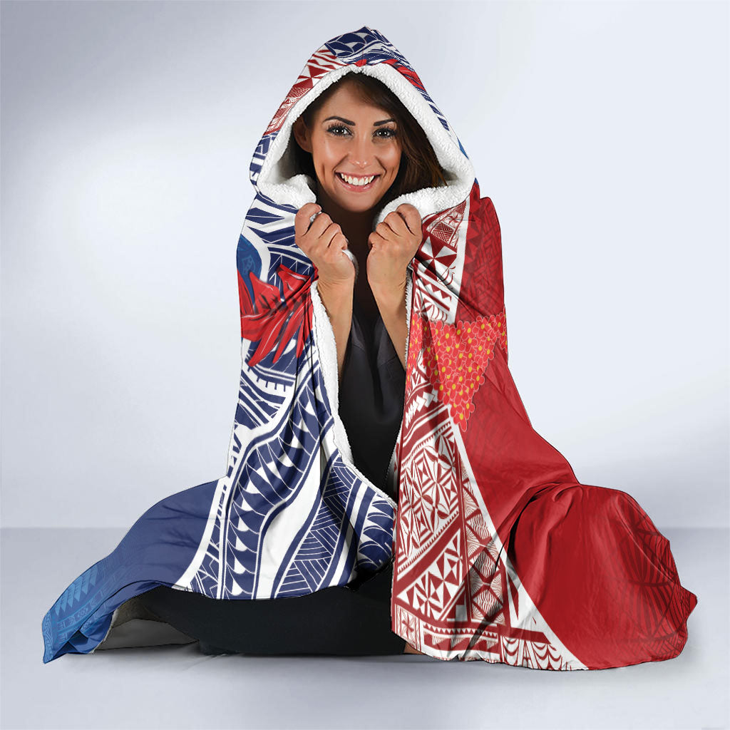 TokoUso Tonga and Samoa Hooded Blanket Warriors War Clubs LT7 - Polynesian Pride