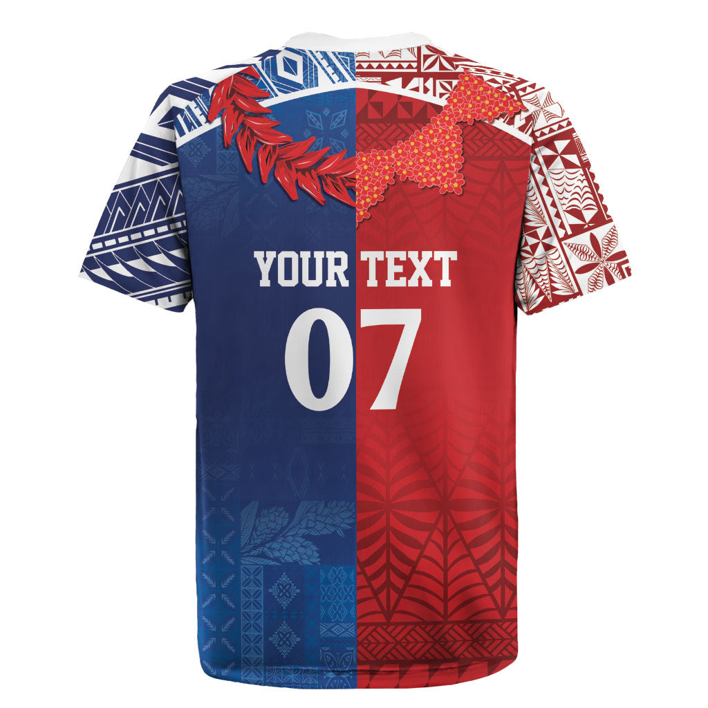 TokoUso Custom Tonga and Samoa Rugby Jersey Warriors War Clubs LT7 - Polynesian Pride