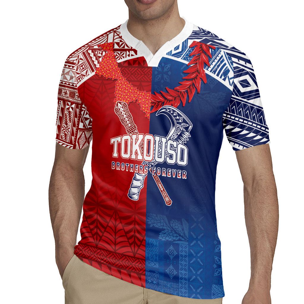 TokoUso Custom Tonga and Samoa Rugby Jersey Warriors War Clubs LT7 - Polynesian Pride