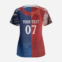 TokoUso Custom Tonga and Samoa Scrub Top Warriors War Clubs LT7 - Polynesian Pride