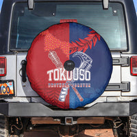 TokoUso Tonga and Samoa Spare Tire Cover Warriors War Clubs LT7 Blue Red - Polynesian Pride