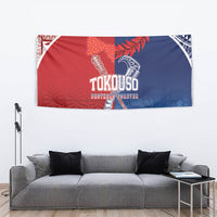 TokoUso Tonga and Samoa Tapestry Warriors War Clubs LT7 - Polynesian Pride