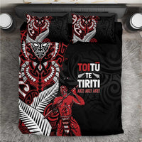 Aotearoa Toitu Te Tiriti Bedding Set Whakairo Wheku LT7 Black - Polynesian Pride