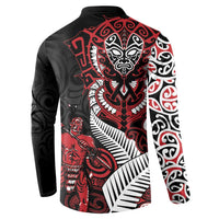 Aotearoa Toitu Te Tiriti Button Sweatshirt Whakairo Wheku LT7 - Polynesian Pride