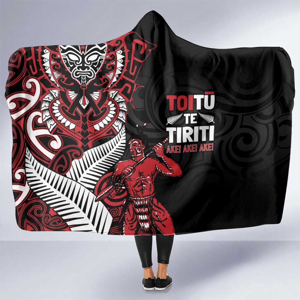 Aotearoa Toitu Te Tiriti Hooded Blanket Whakairo Wheku