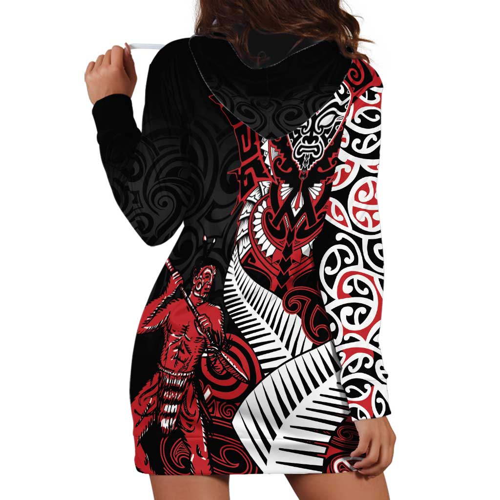Aotearoa Toitu Te Tiriti Hoodie Dress Whakairo Wheku
