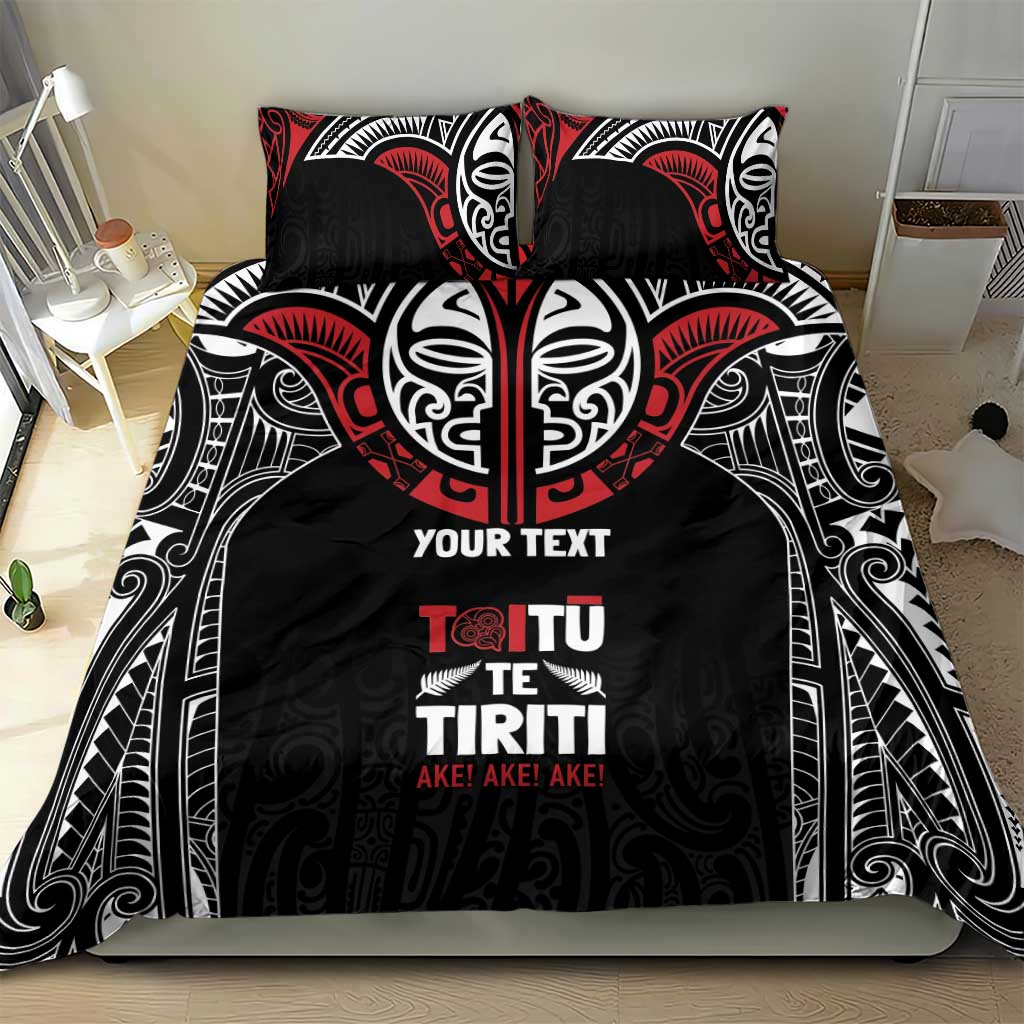 Aotearoa Maori Personalized Bedding Set Toitu Te Tiriti Ake! Ake! Ake!