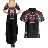 Aotearoa Maori Personalized Couples Matching Summer Maxi Dress and Hawaiian Shirt Toitu Te Tiriti Ake! Ake! Ake!