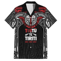 Aotearoa Maori Personalized Family Matching Long Sleeve Bodycon Dress and Hawaiian Shirt Toitu Te Tiriti Ake! Ake! Ake!