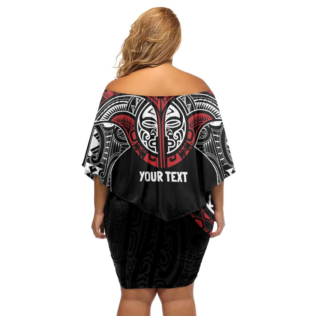 Aotearoa Maori Personalized Family Matching Off Shoulder Short Dress and Hawaiian Shirt Toitu Te Tiriti Ake! Ake! Ake!