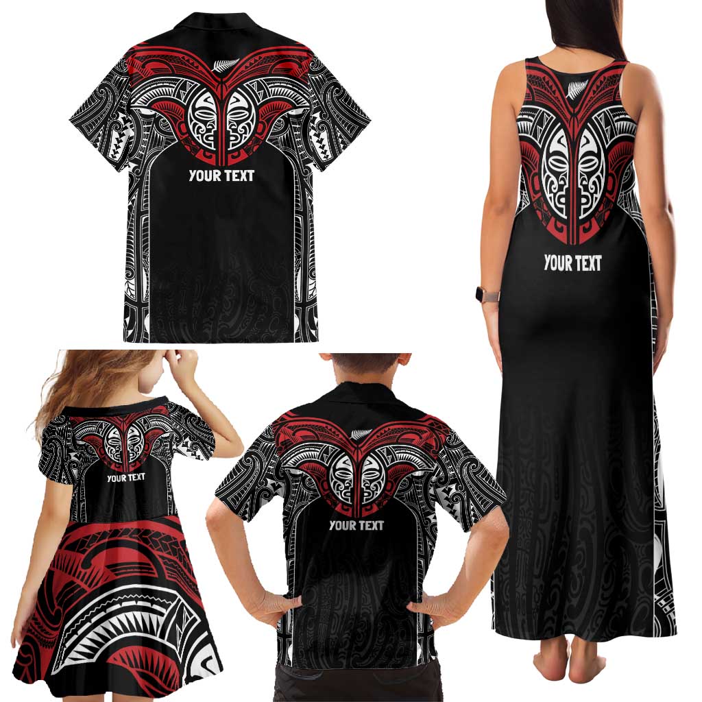 Aotearoa Maori Personalized Family Matching Tank Maxi Dress and Hawaiian Shirt Toitu Te Tiriti Ake! Ake! Ake!