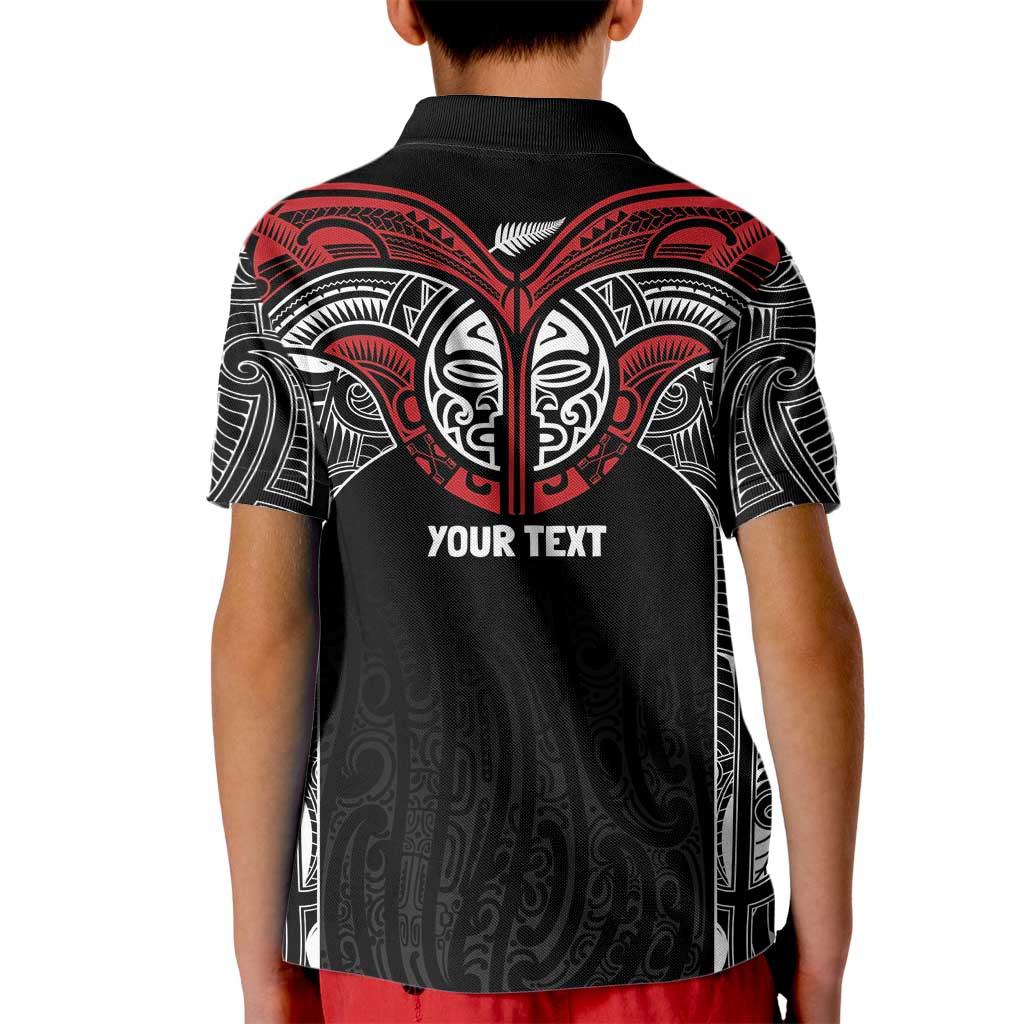 Aotearoa Maori Personalized Kid Polo Shirt Toitu Te Tiriti Ake! Ake! Ake!