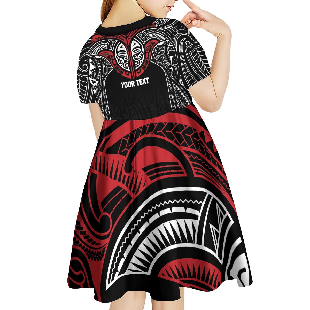 Aotearoa Maori Personalized Kid Short Sleeve Dress Toitu Te Tiriti Ake! Ake! Ake! LT7 - Polynesian Pride