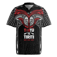 Aotearoa Maori Personalized Rugby Jersey Toitu Te Tiriti Ake! Ake! Ake!